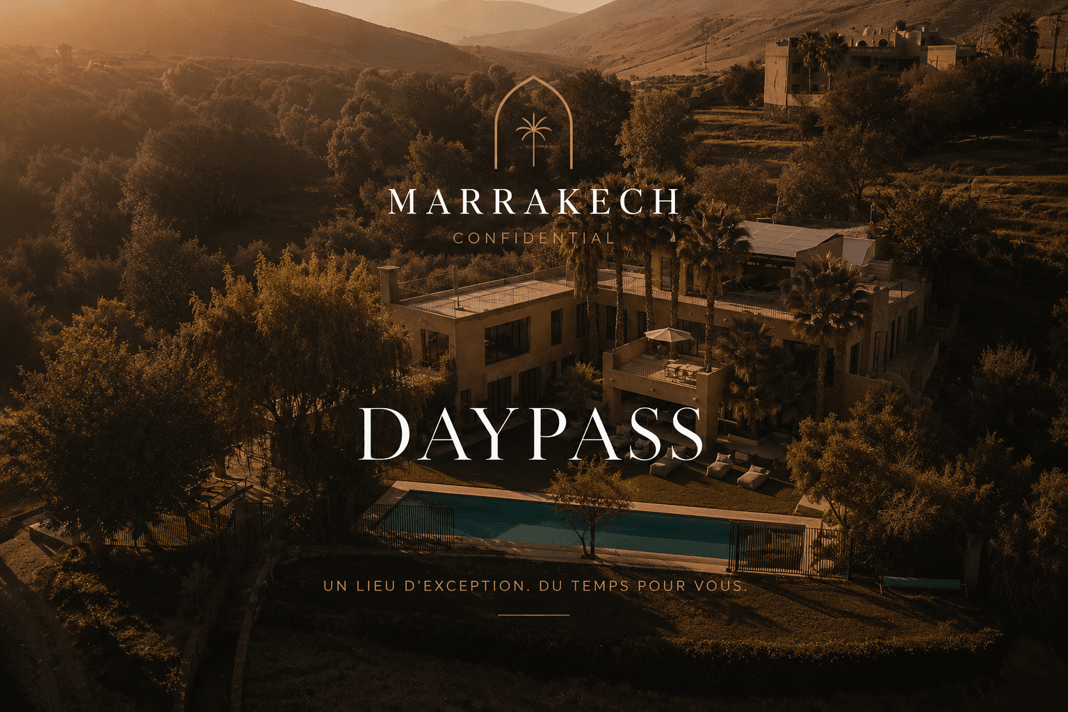 Day pass piscine villa Marrakech — journée d'exception
