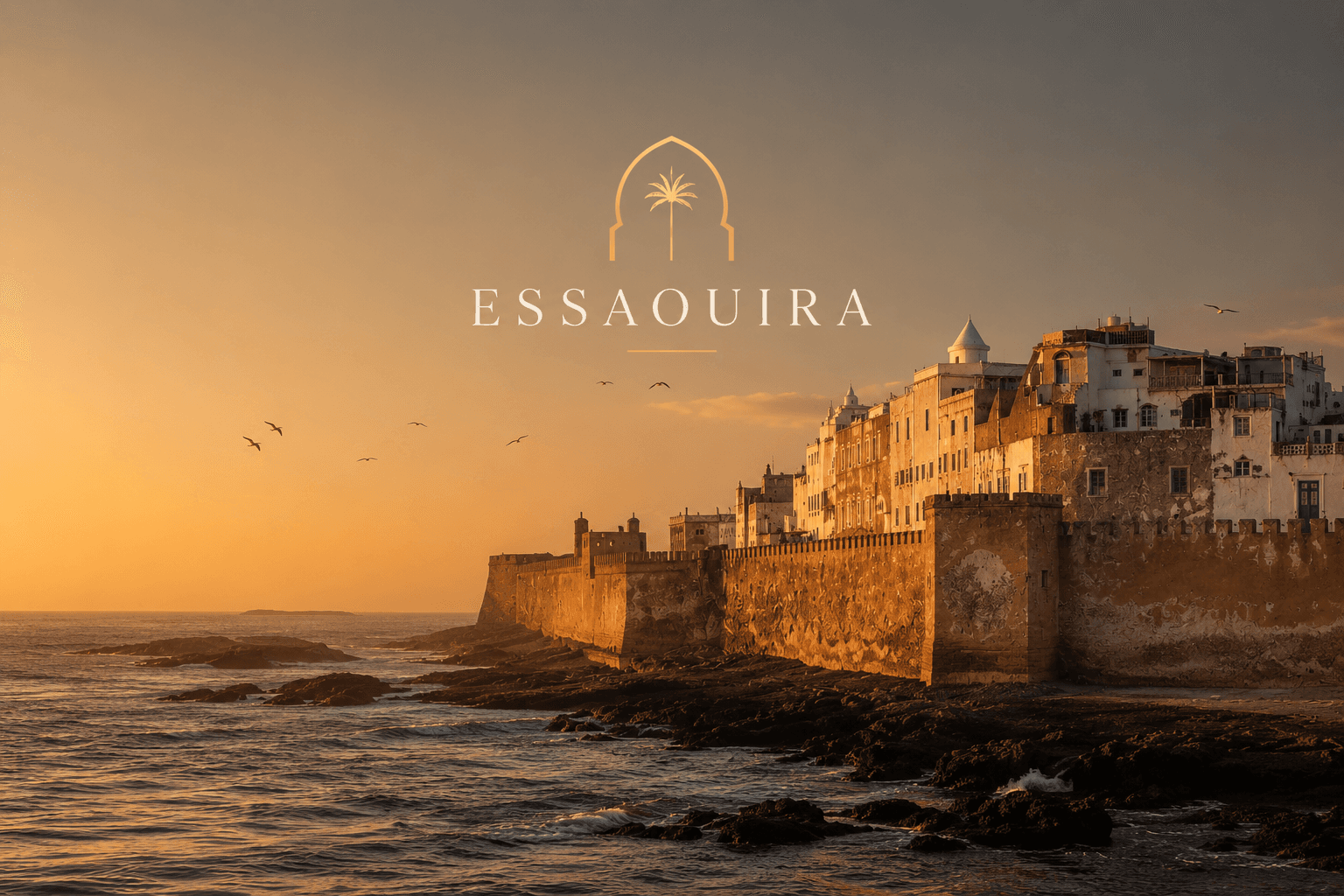 Essaouira au coucher du soleil — remparts et médina